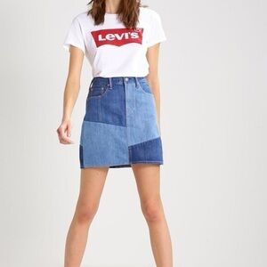 Levi’s Patchwork Denim Mini Skirt | Reworked | Size 31